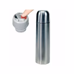 Structure en acier inoxydable 18/10 Ouverture du bouchon à pression Fermeture automatique du bouchon Verre intégré Préserve l ...