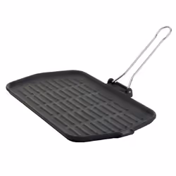 Ilsa Dietella, Rectangulaire, Poêle grill, Anthracite, Sans revêtement, Fonte, 360 mm
