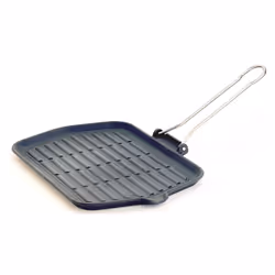 Ilsa Dietella, Rectangulaire, Poêle grill, Anthracite, Sans revêtement, Fonte, 300 mm