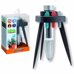Arroseur Idris Claber. L'arroseur breveté qui utilise des bouteilles en plastique normales pour arroser automatiquement les p ...