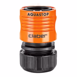 Raccord Aquastop Claber 5/8". Connexion Quick-Click avec système Aquastop qui permet de connecter et déconnecter les accessoi ...