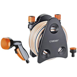 Claber Mini-set Garden Enrouleur posé au sol Noir, Gris, Orange