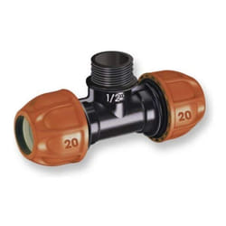Raccord en t pour tuyau ø 20 mm avec filetage 1-2 "m