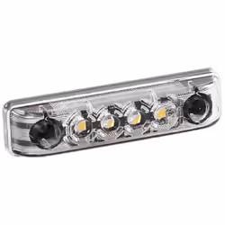 Feu 4 LED AB-7 blanc 24V Feux de signalisation éclairage blanc. Norme étanchéité IP67. Alimenté en 12/24V.