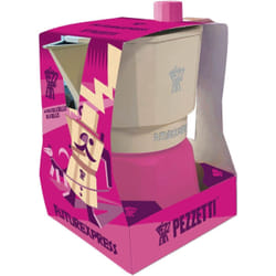 Orion Pezzetti Futurexpress Cafetière Moka Blanc Et Rose 6 Tasses