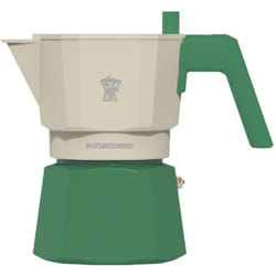 Cafetiere Italienne - Pezzetti - Futurexpress - Aluminium - 6 Tasses - Vert