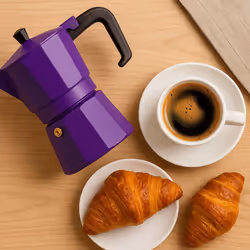 Cafetiere Italienne - Pezzetti - Italexpress - Aluminium - 6 Tasses - Lila - Vue supplémentaire 2