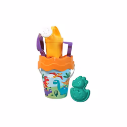 SIMBA- DINO 6 PIÈCES, SEAU PASSOIRE, MOULE À SABLE, PELLE, RÂTEAU, VERSEUR, 16 CM, DIAMÈTRE : 17 CM, À PARTIR DE 10 MOIS, 107 ...