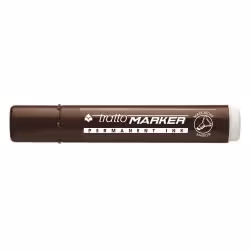 Tratto Marker, Marron, Pointe biseautée, Marron, 1 mm, Carton, Verre, Cuir, Métal, Plastique, Polystyrène, Bois, Encre à base ...