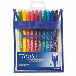 Tratto 834700, Noir, Bleu, Vert, Bleu clair, Vert clair, Orange, Rouge, Jaune, Bleu, 10 pièce(s)