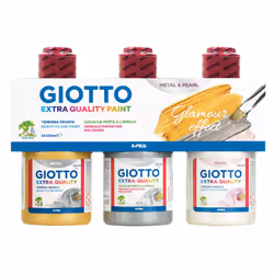 Giotto 542600, Or, Couleur nacre irisé, Argent, Peinture pour poster, Liquide, 250 ml, 3 pièce(s)