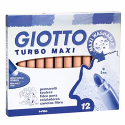 Giotto Turbo Maxi, Bold, 1 couleurs, Rose, Pointe ogive, 5 mm, Rose, Blanc