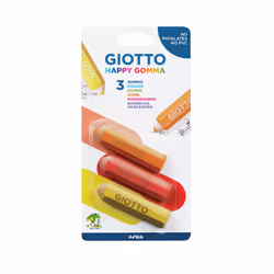 Giotto Happy Gomma, Multicolore, Adultes et enfants, Ampoule, 3 pièce(s)
