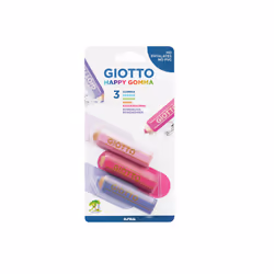 Giotto Happy Gomma gomme à effacer Multicolore 3 pièce(s)