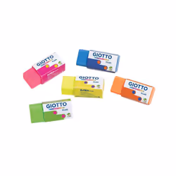 Giotto Fluo gomme à effacer Élastomère thermoplastique (TPE) Bleu, Fuchsia, Vert, Orange, Jaune 120 pièce(s)