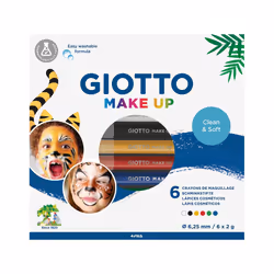 Giotto Make Up, Noir, Bleu, Vert, Rouge, Blanc, Jaune, Dur, 6 pièce(s)