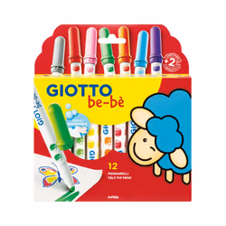 Giotto be-be, 12 couleurs, Multicolore, Multicolore, 3 an(s), Boîte avec crochet