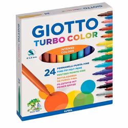 Giotto Turbo Color, Multicolore, Multicolore, 24 couleurs, Extra-large, 2,8 mm, Enfant
