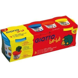 Pâte à modeler - GIOTTO - 4631 00 - Set de 3 pots - 220G - Couleurs Jaune Bleu Rouge