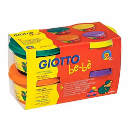 Pâte à modeler - GIOTTO - Bébé - 4x100g - Ingrédients naturels - Testée dermatologiquement