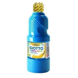 Giotto Témpera Escolar 500 ml Bouteille Bleu, Cyan