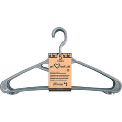 Mondex - Lot de 5 Cintres Écologiques en Plastique Recyclé - Multicolore - 42 cm - Respectueux de l'Environnement