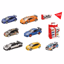 MONDO Assort. "Racing Collection" 1:43, Die Cast, 3 an(s), Plastique, Multicolore