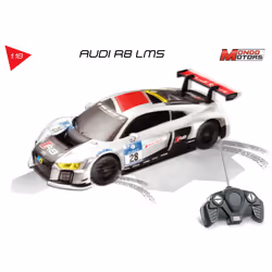 MONDO Audi R8 Lms R/C 1:18, ; Radio Commande, 3 an(s), AA, Plastique, Gris