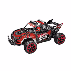 MONDO Hot Wheels Stunt Buggy R/C 1:18, Hot Wheels; Radio Commande, 3 an(s), Plastique, Rouge