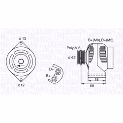 Alternateur MAGNETI MARELLI 063377490010