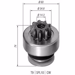 Roue libre, démarreur MAGNETI MARELLI 940113020071