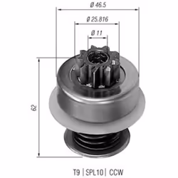 Roue libre, démarreur MAGNETI MARELLI 940113020088