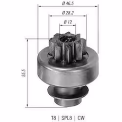Roue libre, démarreur MAGNETI MARELLI 940113020130 - Vue supplémentaire 3