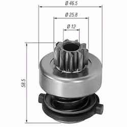 Roue libre, démarreur MAGNETI MARELLI 940113020138