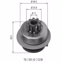 Roue libre, démarreur MAGNETI MARELLI 940113020186