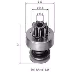 Roue libre, démarreur MAGNETI MARELLI 940113020204