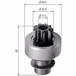 Roue libre, démarreur MAGNETI MARELLI 940113020242