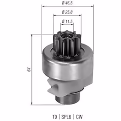 Roue libre, démarreur MAGNETI MARELLI 940113020247