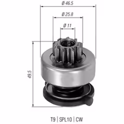 Roue libre, démarreur MAGNETI MARELLI 940113020301