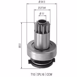 Roue libre, démarreur MAGNETI MARELLI 940113020308