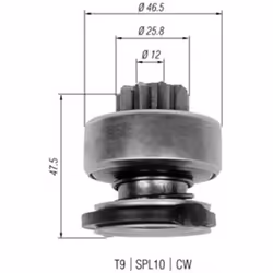 Roue libre, démarreur MAGNETI MARELLI 940113020329