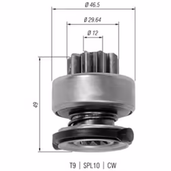Roue libre, démarreur MAGNETI MARELLI 940113020334