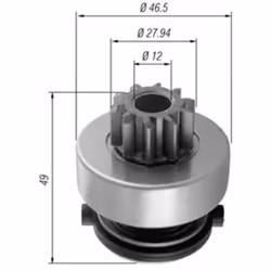 Roue libre, démarreur MAGNETI MARELLI 940113020353