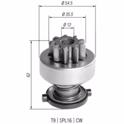 Roue libre, démarreur MAGNETI MARELLI 940113020392