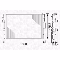 Radiateur, refroidissement moteur MAGNETI MARELLI 350213120900