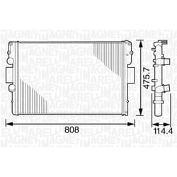 Radiateur, refroidissement moteur MAGNETI MARELLI 350213120900