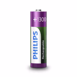 Philips Rechargeables Batterie R6B4A130/10, Batterie rechargeable, Hybrides nickel-métal (NiMH), 1,2 V, 1300 mAh, 2 année(s), ...