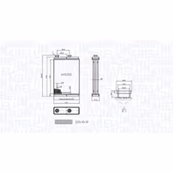 Échangeur de chaleur, chauffage habitacle MAGNETI MARELLI 350218065000