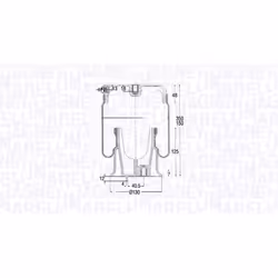 Soufflet à air, suspension pneumatique MAGNETI MARELLI 030607020185
