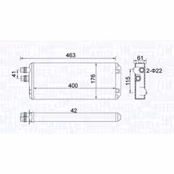 Radiateur de chauffage MAGNETI MARELLI 350218325000